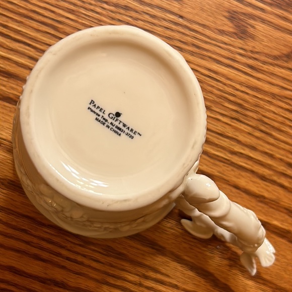 Set of 50th Anniversary Ivory Mugs w/ Birds, Flowers & Hearts by Papel Giftware - Picture 6 of 8